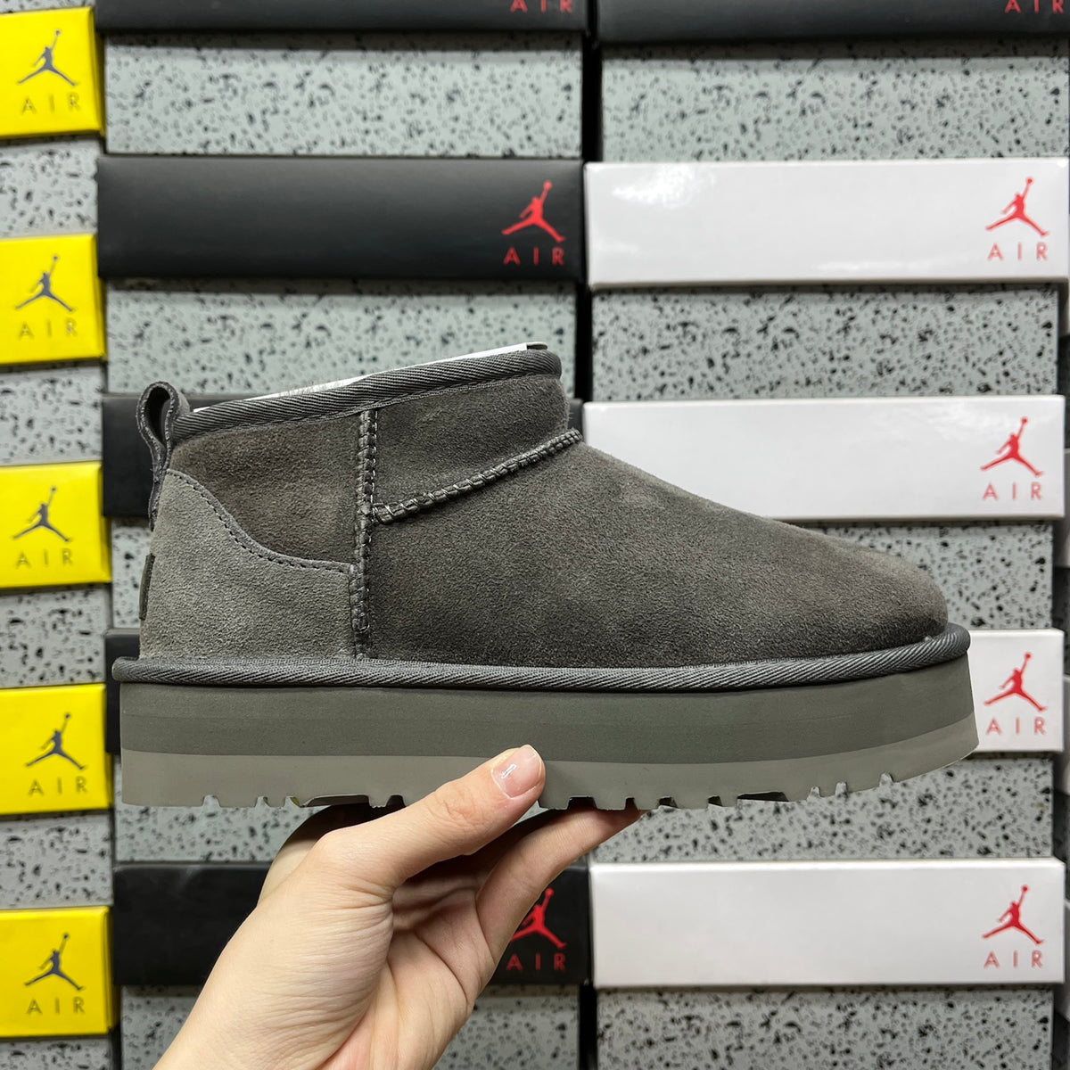 UGG Snow Boots – Grey with 3cm Heel (Style #1135093) | Sizes 35–40