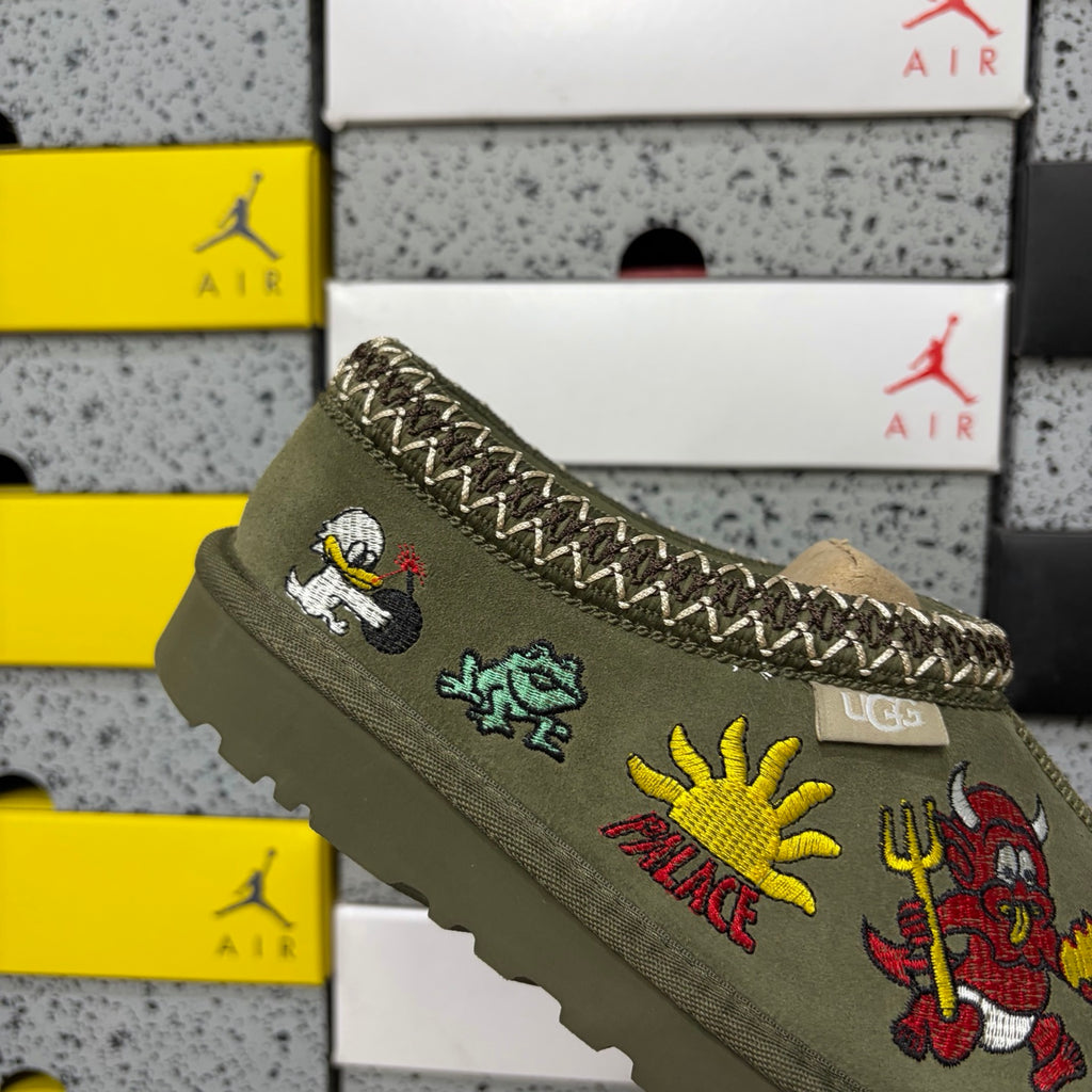 UGG Folk Art Embroidered Mini Boot – Green (Style #2553) | Sizes 36–45