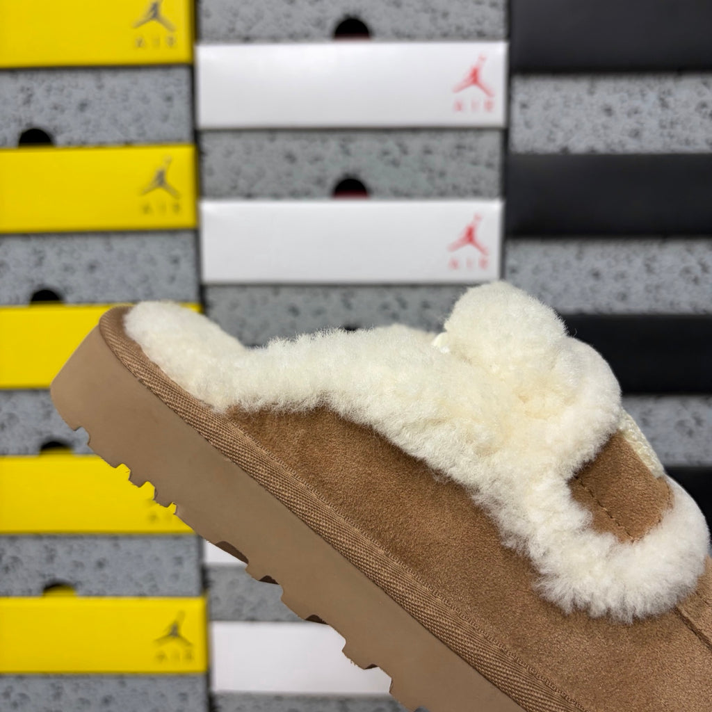 UGG Embroidered Half-Toe Slipper – Chestnut (Style #5095) | Sizes 35–40