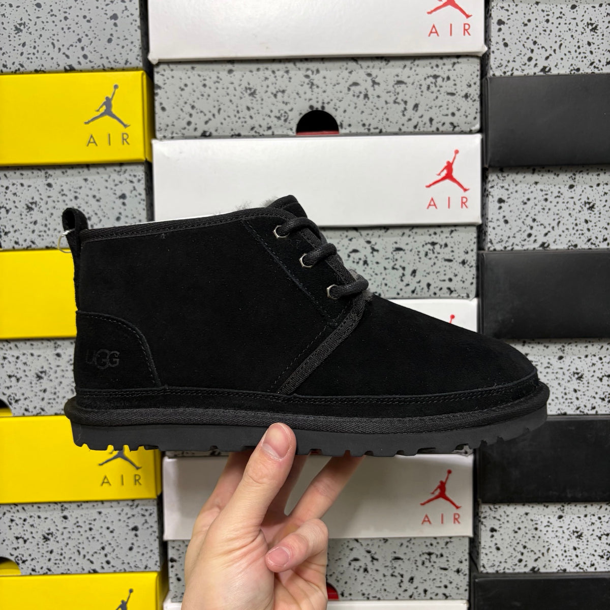 UGG Beckham Lace-Up Ankle Boot – Black (Style #W1094269) | Sizes 35–44