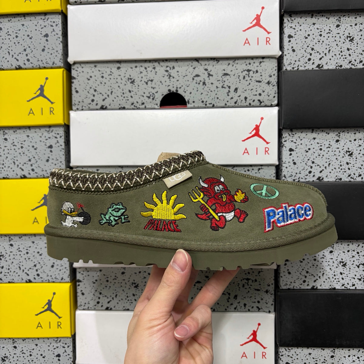 UGG Folk Art Embroidered Mini Boot – Green (Style #2553) | Sizes 36–45