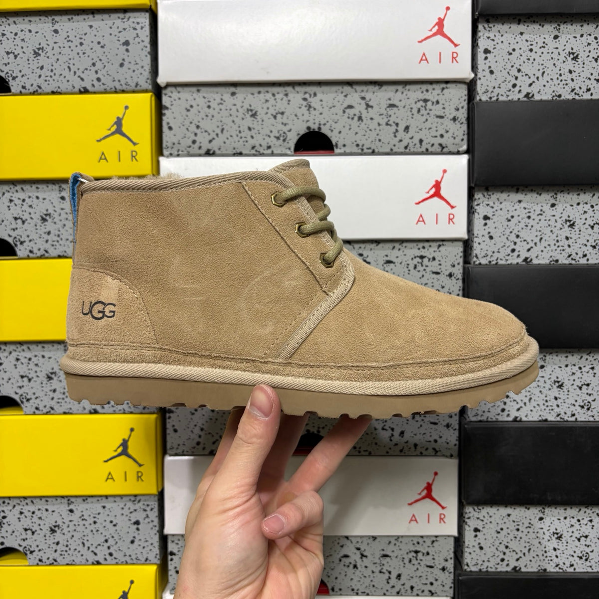 UGG Beckham Lace-Up Ankle Boot – Sand (Style #W1094269) | Sizes 35–44