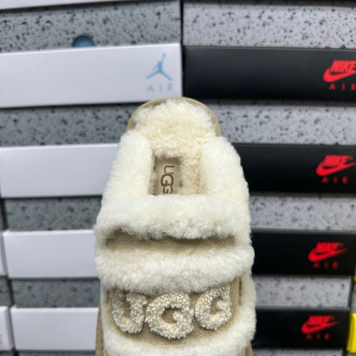UGG Embroidered Half-Toe Slipper – Sand (Style #5095) | Sizes 35–40