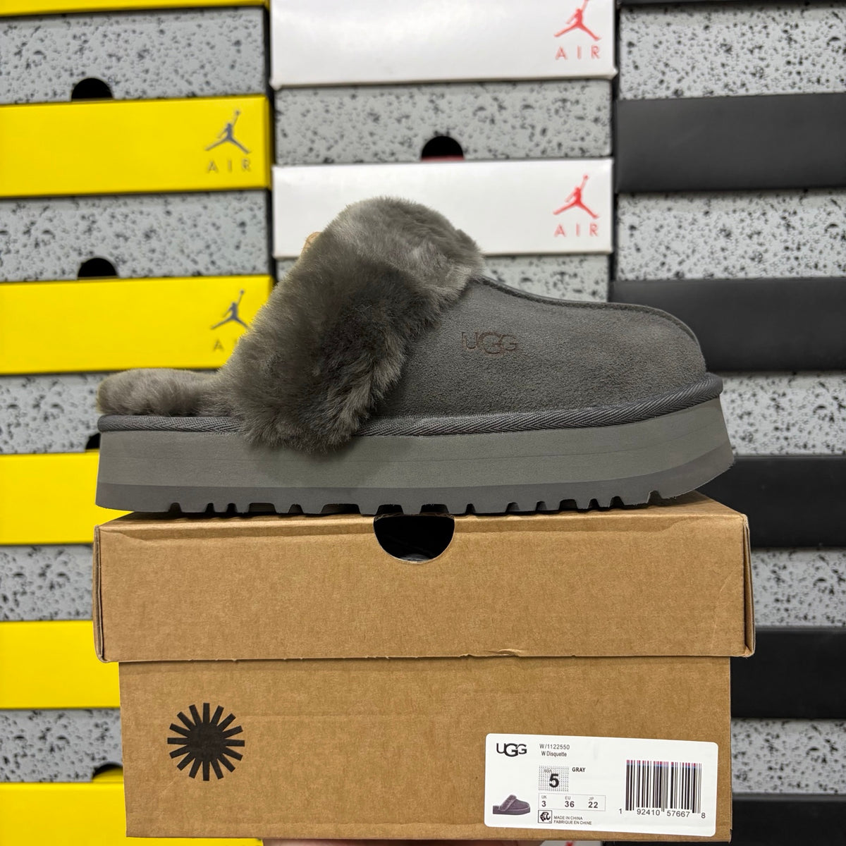 UGG Snow Boots – Gray Star Slide | 3cm Heel | Style #2550 | Sizes 35–40