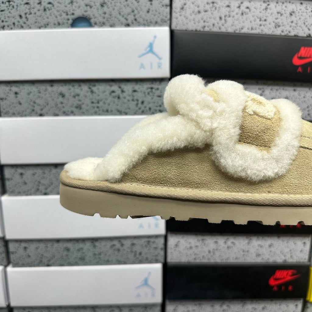 UGG Embroidered Half-Toe Slipper – Sand (Style #5095) | Sizes 35–40