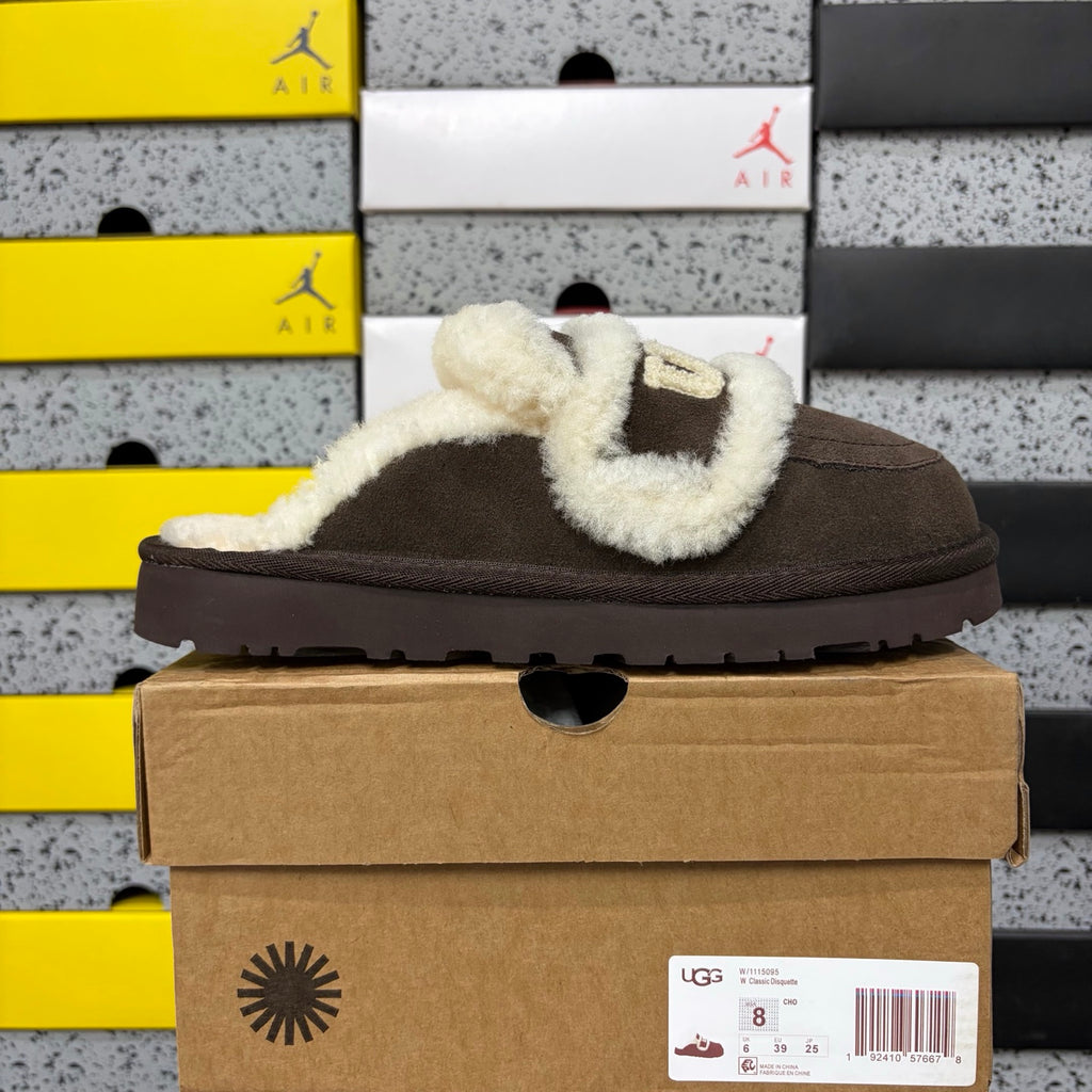 UGG Embroidered Half-Toe Slipper – Chocolate (Style #5095) | Sizes 35–40