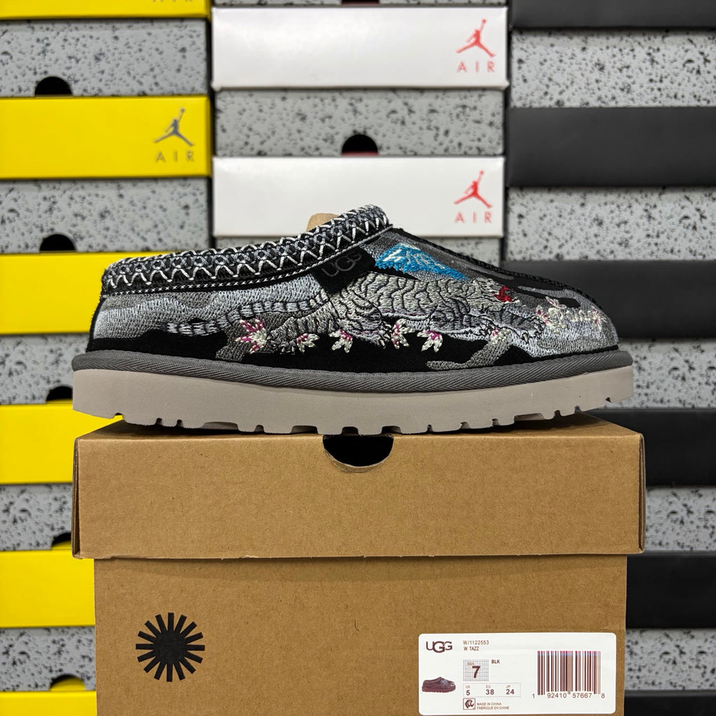 UGG Dragon & Tiger Embroidered Mini Boot – Black (Style #2553) | Sizes 36–45