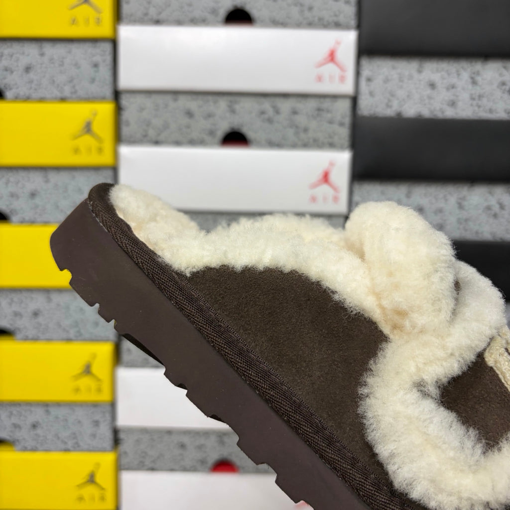 UGG Embroidered Half-Toe Slipper – Chocolate (Style #5095) | Sizes 35–40