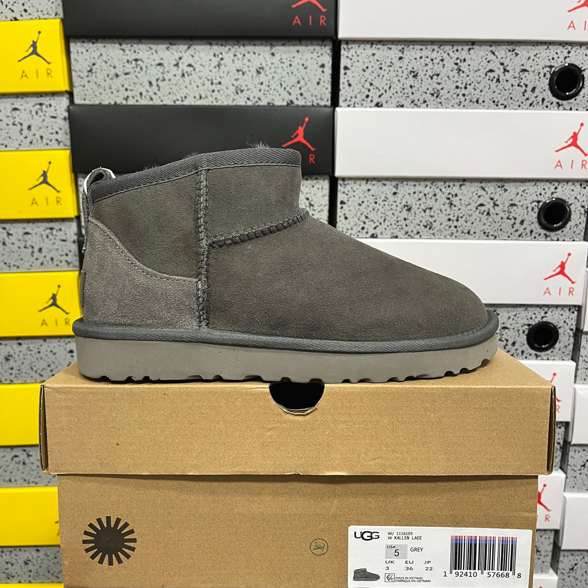 UGG Classic Mini II Boot – Grey (Style #W1116109) | Sizes 35–44