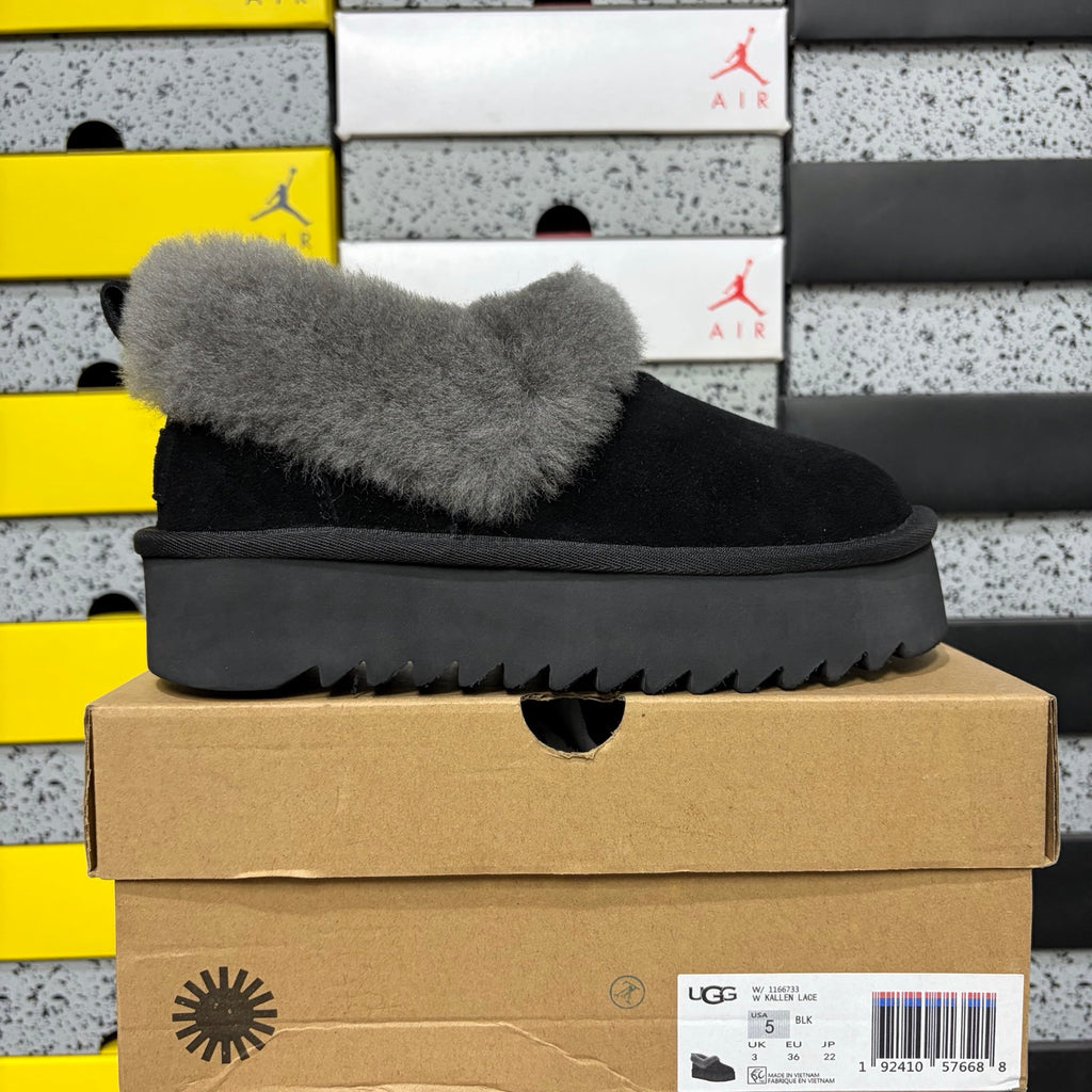 UGG Classic Festive Platform Boot – Black (Style #W1166773) | Sizes 35–40
