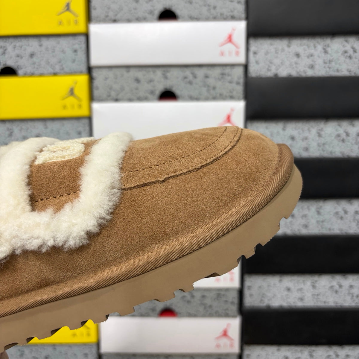 UGG Embroidered Half-Toe Slipper – Chestnut (Style #5095) | Sizes 35–40