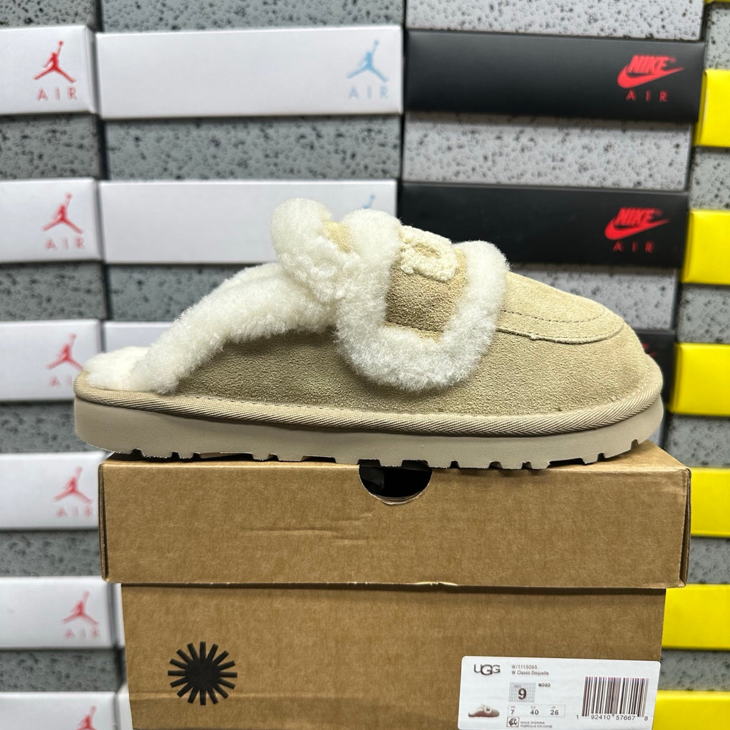 UGG Embroidered Half-Toe Slipper – Sand (Style #5095) | Sizes 35–40