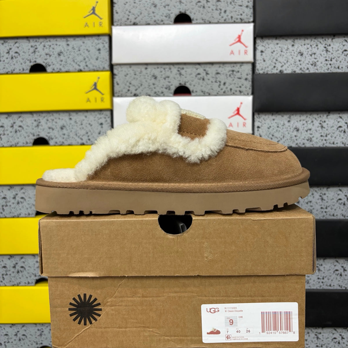 UGG Embroidered Half-Toe Slipper – Chestnut (Style #5095) | Sizes 35–40