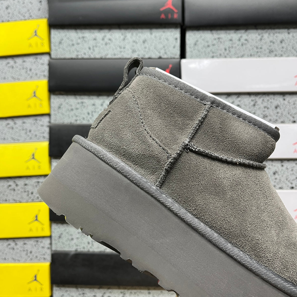 UGG Snow Boots – Grey with 5cm Heel (Style #1135092) | Sizes 35–40