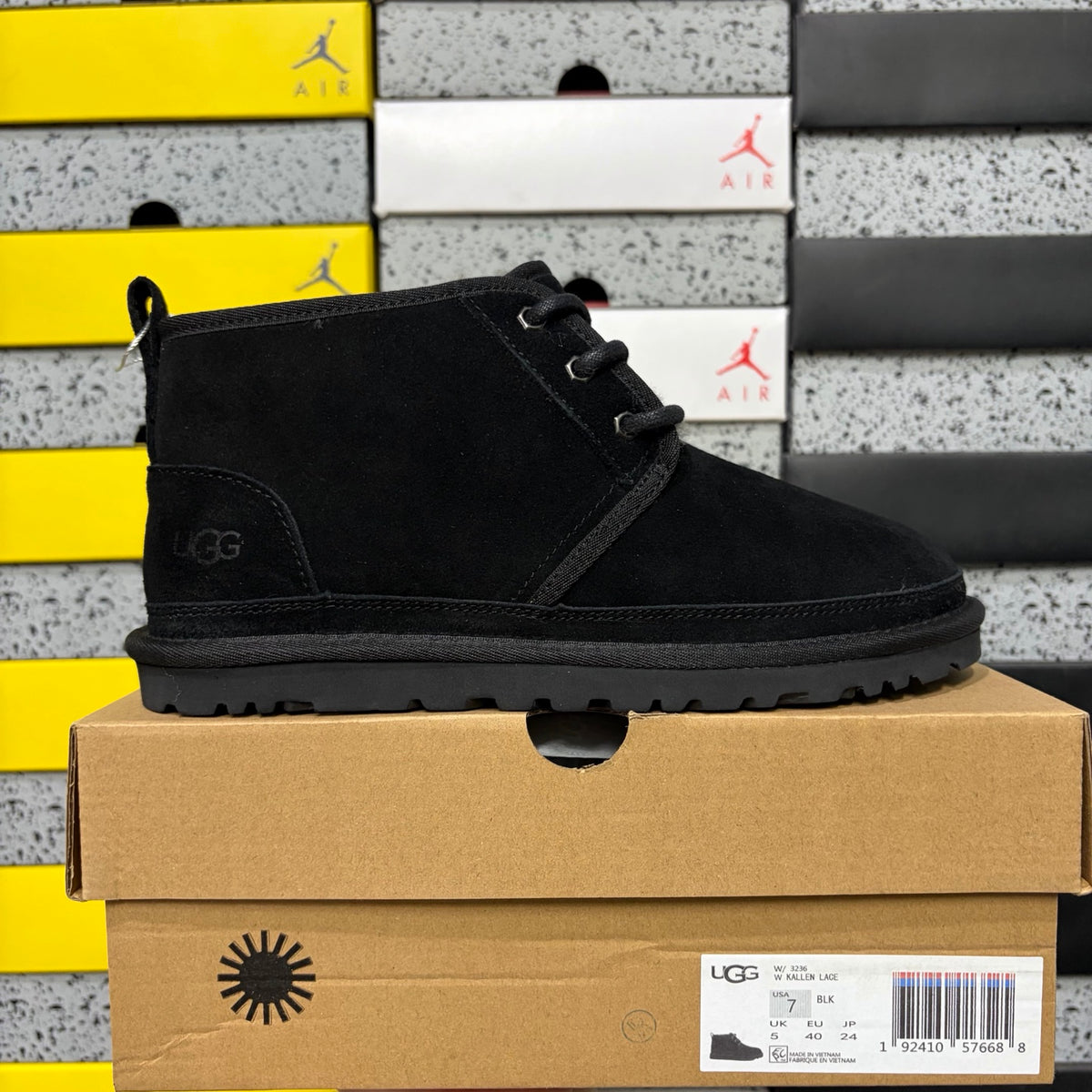 UGG Beckham Lace-Up Ankle Boot – Black (Style #W1094269) | Sizes 35–44