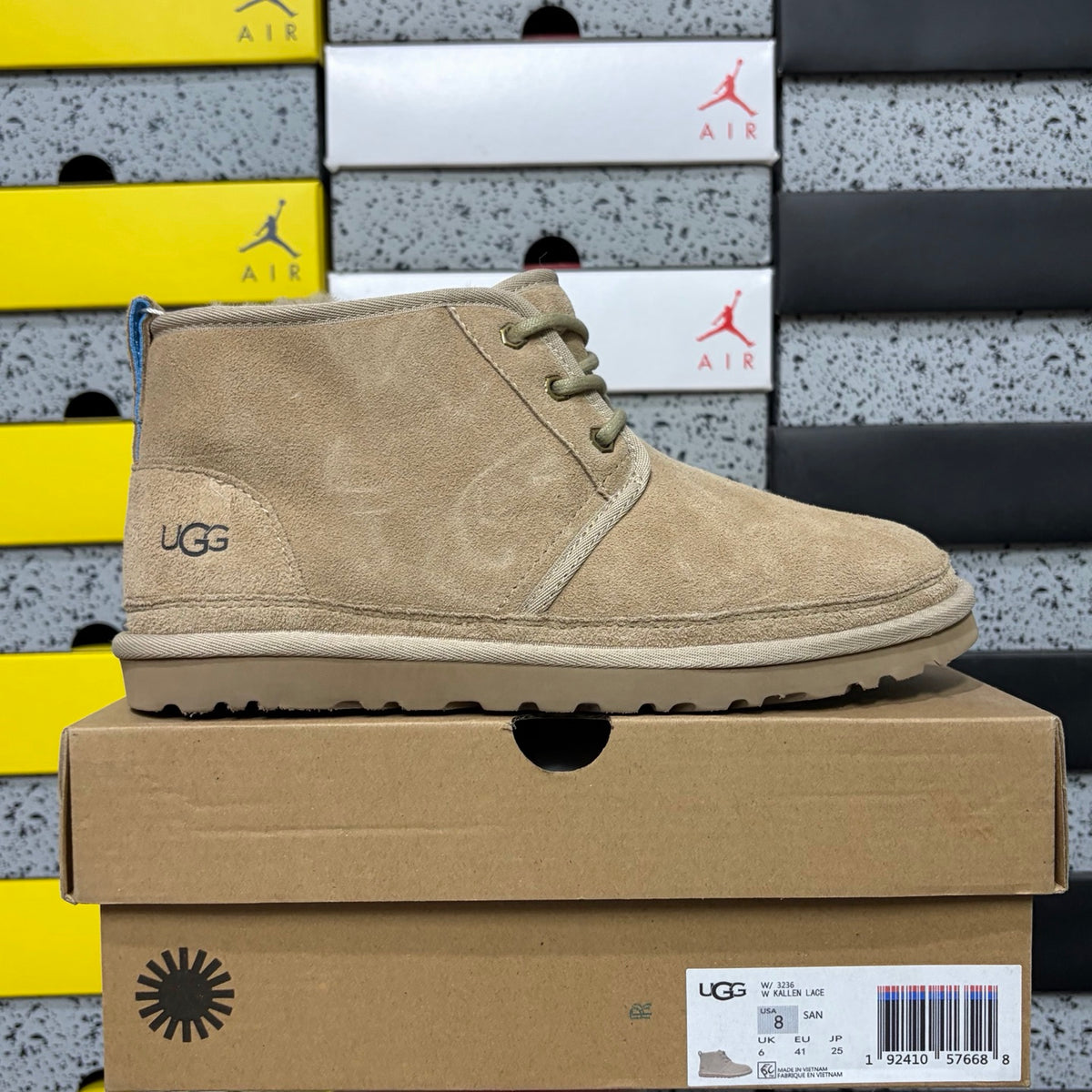 UGG Beckham Lace-Up Ankle Boot – Sand (Style #W1094269) | Sizes 35–44