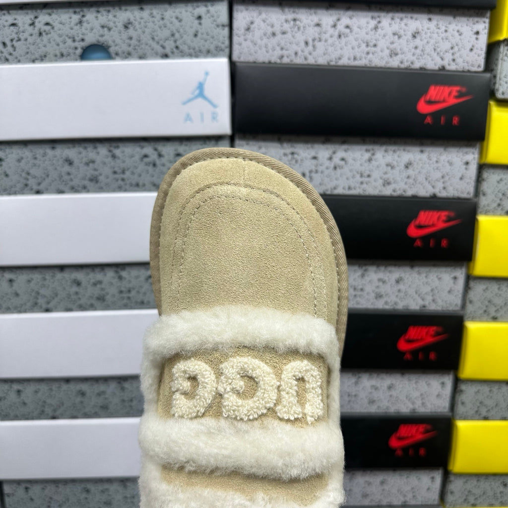 UGG Embroidered Half-Toe Slipper – Sand (Style #5095) | Sizes 35–40