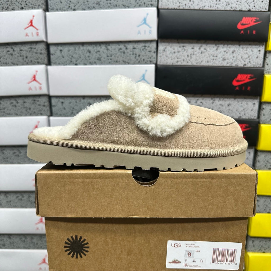 UGG Embroidered Half-Toe Slipper – Khaki (Style #5095) | Sizes 35–40