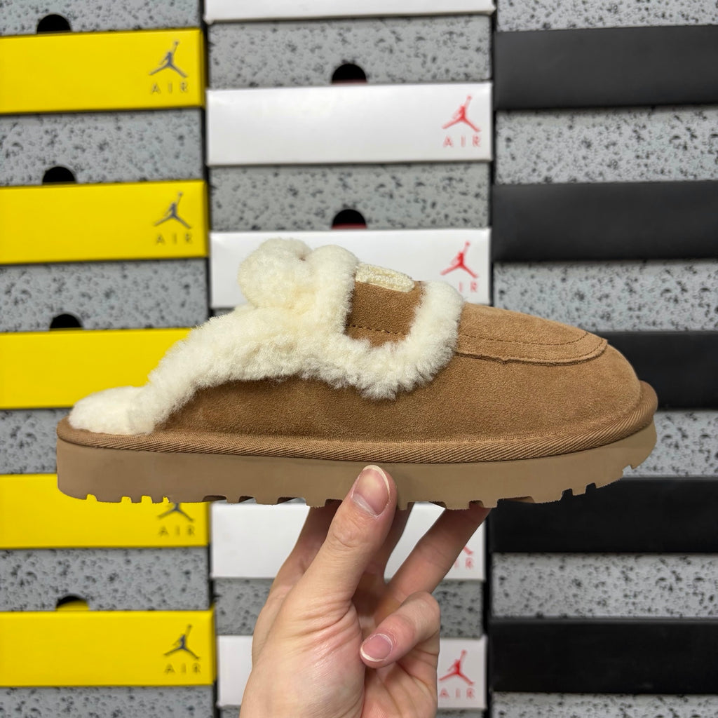 UGG Embroidered Half-Toe Slipper – Chestnut (Style #5095) | Sizes 35–40